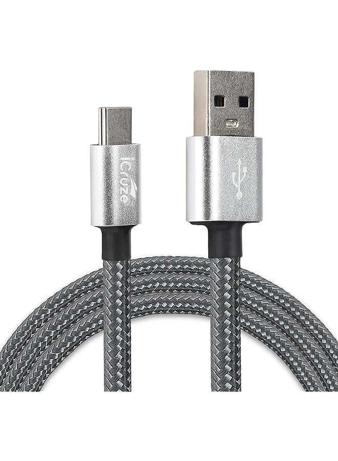 iCruze Ignite Braided USB to Type C Cable 4A Fast Charging 1 Meter/ 3.3 Feet - 6 months warranty - Image 1