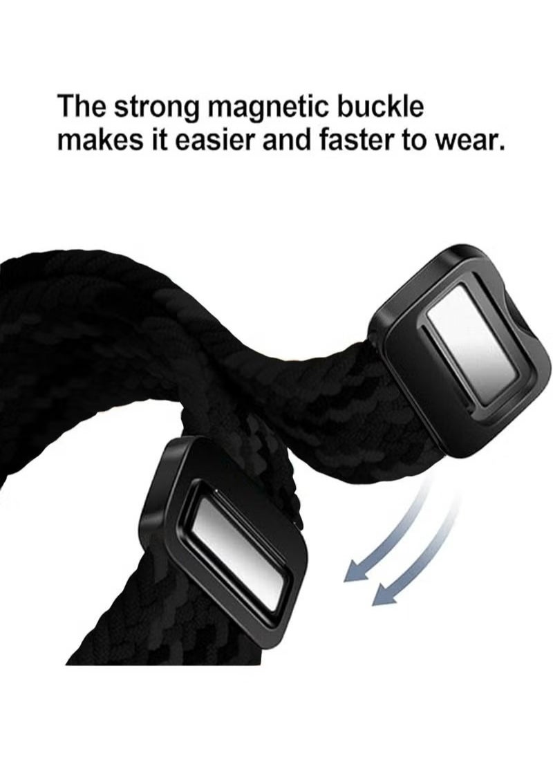 X-level - 22mm Magnetic Nylon Watch Straps Compatible With Huawei Watch GT 3 46mm/Huawei Watch 4/GT4 46mm/GT2e 46mm/GT2 46mm/ClassicSamsung Galaxy Watch 3 45mm, Sport Adjustable Replacement Band For Women Men - Image 1