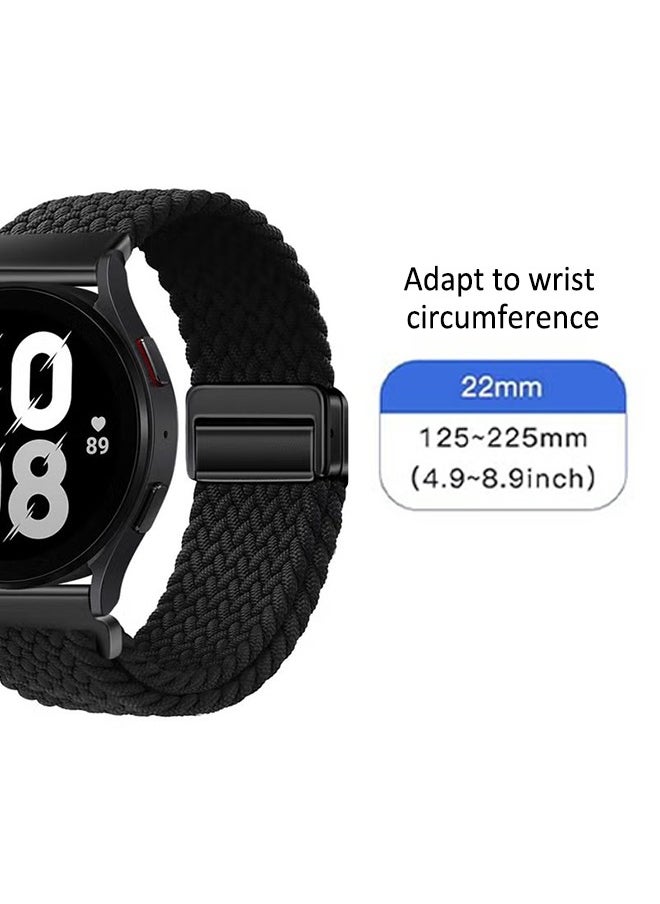 X-level - 22mm Magnetic Nylon Watch Straps Compatible With Huawei Watch GT 3 46mm/Huawei Watch 4/GT4 46mm/GT2e 46mm/GT2 46mm/ClassicSamsung Galaxy Watch 3 45mm, Sport Adjustable Replacement Band For Women Men - Image 1