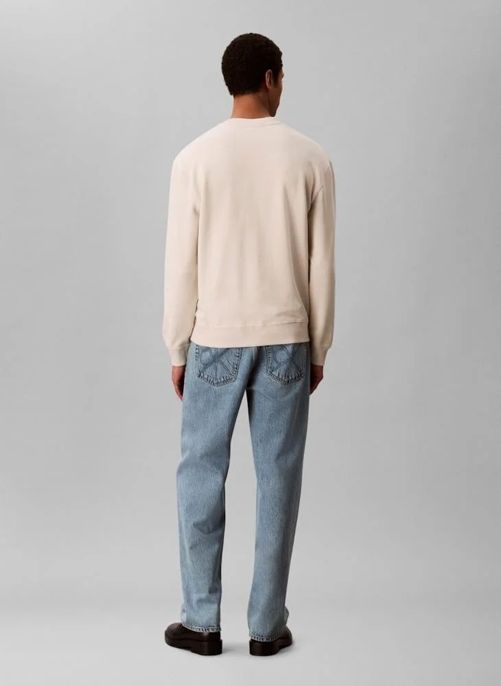Calvin Klein Jeans Monogram Embroidery Terry Sweatshirt
