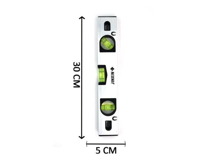 Qwid Magnetic Spirit Level Carpenter's Spirit Level Measurement tool 30CM (Pack of 1) - Image 5