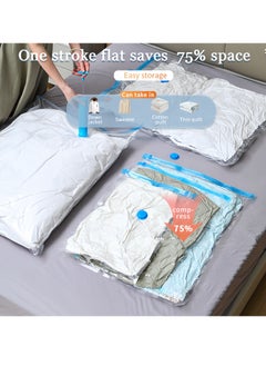 Generic Premium Vacuum Storage Bags with Manual Pump, 8 Pack, Reusable Space Saver Bags for Clothes, Mattress, Blanket, Duvet, Pillow, Comforter, Quilt, Travel  - Image 3