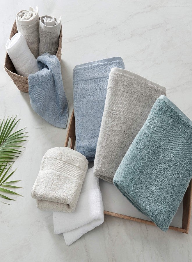 Tommy Bahama- Bath Towels, Absorbent & Fade Resistant Cotton Towel Set, Fashionable Bathroom Decor (Island Retreat Grey, 6 Piece) - Image 3