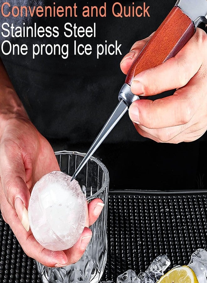 SuproBarware Ice Pick Stainless Steel, Ice Crusher Wood Handle for Breaking Ice, Ice Picks for Kitchen, Bars, Bartender. - Image 4