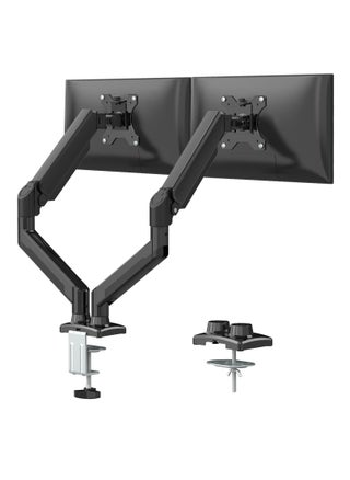 Dual Monitor Mount Stand, Articulating Gas Spring Monitor Arm, Adjustable Monitor Stand, Monitor Desk Mount with Clamp and Grommet Base - Fits 17 to 32 Inch  Computer Monitors - pzsku/Z123FC22F20A79F3A8319Z/45/_/1720625253/60385077-0203-49f9-972d-12ae2b53fe06