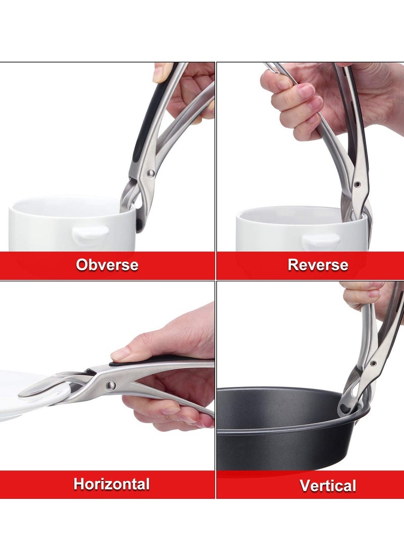 KASTWAVE قبضة صحن متوافقة مع ملحقات وعاء الطبخ الفوري، مقبض صواني القلي الهوائية، جهاز استرجاع الأطباق الساخنة للميكروويف وفرن التوست والمبخرة - Image 3