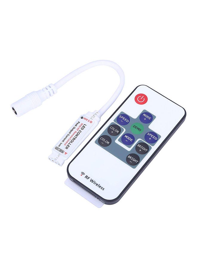 NIBEMINENT Mini RF Remote Controller For 3528/5050 RGB LED Strip Lights White - Image 1