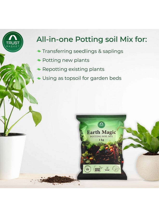 TrustBasket خليط زراعة سحر الأرض من ترست باسكت - 1 كجم | 100% طبيعي | زراعة | خليط تربة للنباتات في الأصص | سماد للزراعة المنزلية | بدون رائحة - Image 5