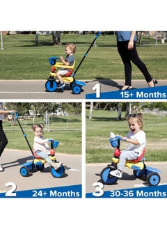 smarTrike smarTrike Breeze Multi Stage Toddler Tricycle for Ages 15 to 36 Months with 2 Stage Training Wheels and Adjustable Handle  - Image 3