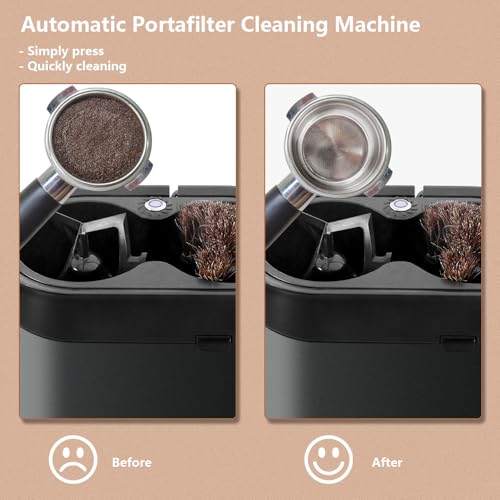 CAFEMASY Automatic Portafilter Cleaner Machine Electric Espresso Coffee Knock Box for Cleaning Espresso Coffee Puck Espresso Accessories Tools for Home or Commercial Coffee Bar - Image 3