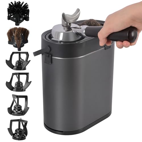 CAFEMASY Automatic Portafilter Cleaner Machine Electric Espresso Coffee Knock Box for Cleaning Espresso Coffee Puck Espresso Accessories Tools for Home or Commercial Coffee Bar - Image 1