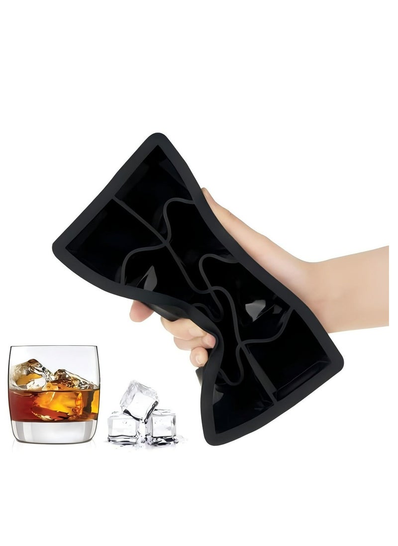 ZIMNEST - Ice Cube Tray, Ice Cube Maker (Pack of 2) - Flexible 8 Cavity Square Large Ice Cube Trays, Silicone Ice Cube Tray, Ice Cube Mold, Slow Melting Ice Cube for Chilling Cocktails, Drinks, Juice - Image 1