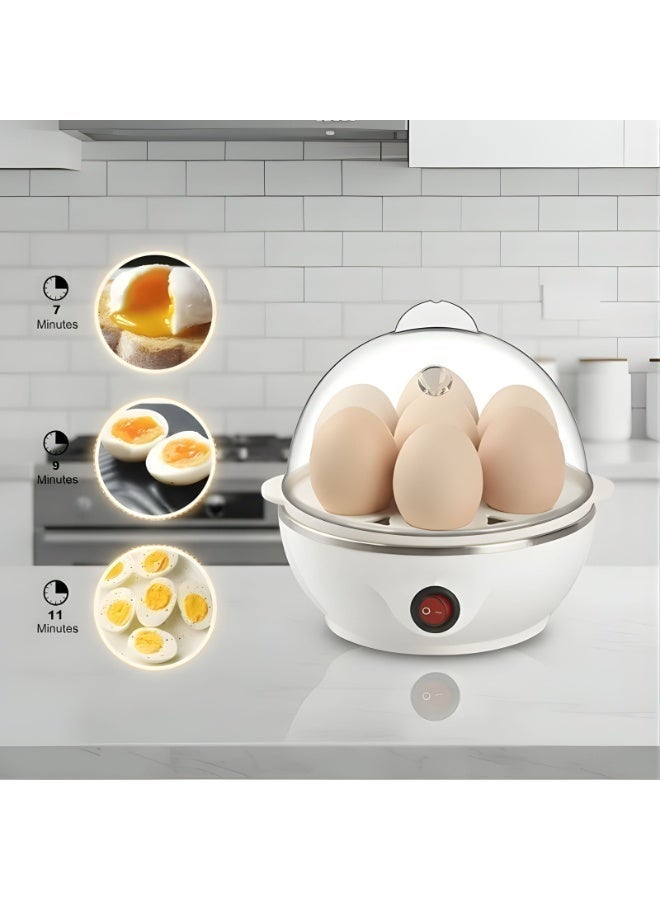 بريمو بلس غلاية تبخير بيض كهربائية بقدرة 350 واط، تصميم أبيض/شفاف - طهي سريع مع ميزة إيقاف تلقائي للسلامة - Image 3