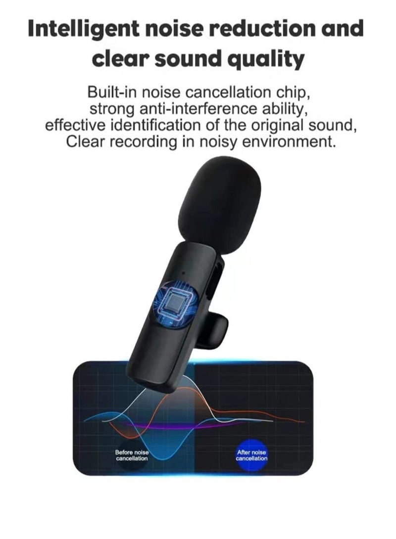 2 in 1 iphone or type-c Wireless Lavalier Microphone For IPhone, Plug Play, Portable Audio Video Recording Mic for Youtube, Live Stream, Vlog, Interview, Laptops PC - Image 3