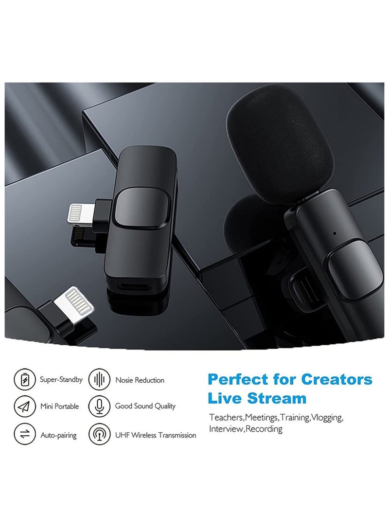 2 in 1 iphone or type-c Wireless Lavalier Microphone For IPhone, Plug Play, Portable Audio Video Recording Mic for Youtube, Live Stream, Vlog, Interview, Laptops PC - Image 2