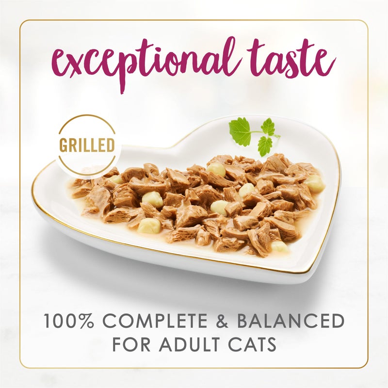 Fancy Feast Purina Fancy Feast Delights With Cheddar Grilled Chicken and Cheddar Cheese Feast in Wet Cat Food Gravy Cat Food - (Pack of 24) 3 oz. Cans - Image 3