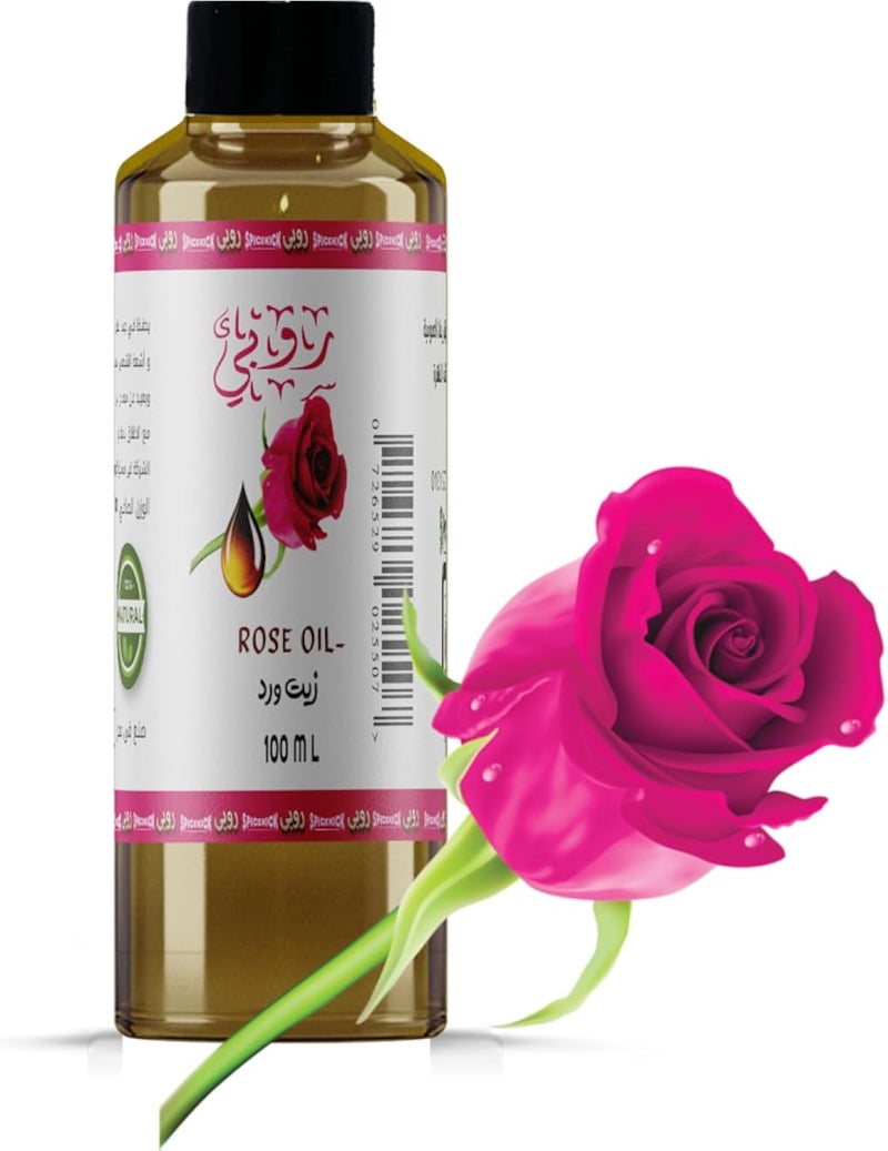 Ruby 100% Natural Essential Oils for Relaxation & Skin Care 100ml, Luxurious Long Lasting Scents (Original Rose Oil 100ml – Nourishes Skin & Gives Hair Shine & Natural Health)
