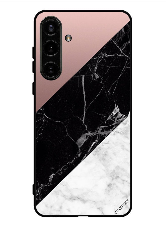 Covernex Protective Case Cover For Samsung Galaxy S24 Plus Marble & Plain Combination Pattern - Image 1