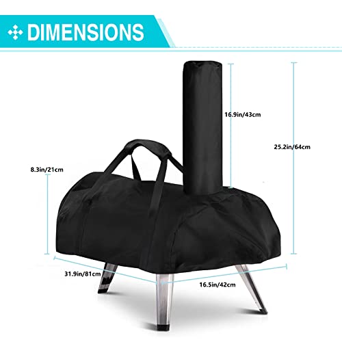 TwoPone Pizza Oven Cover for Ooni Karu 12,TwoPone Waterproof Pizza Oven Accessories Carry Cover for Outdoor - Image 3