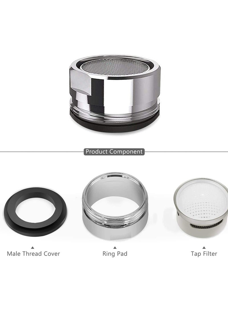 SYOSI 3 قطع فلتر فوهة صنبور مقاوم للماء لتركيب في الحوض في الحمام والمطبخ، ملحق لرش صنبور بمقبض واحد وقوس عالٍ لصنابير قابلة للسحب، دوار مهوى - Image 2