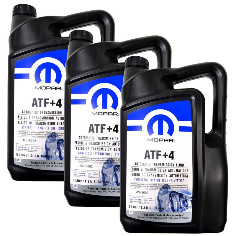 Mopar زيت نقل الحركة الأوتوماتيكي موپار ATF+4 - 5 لترات (1.3 جالون) 3 عبوات - Image 5