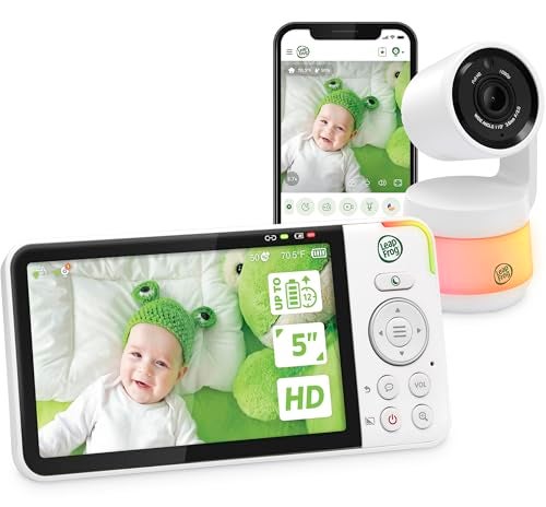 LeapFrog LF925HD Baby Monitor with Camera and Audio,1080p WiFi Remote Access Baby Monitor, 360° Pan & Tilt Camera, 8X Zoom, 5” 720p HD Display, Color Night Light &Vision, Two-Way Talk - Image 1