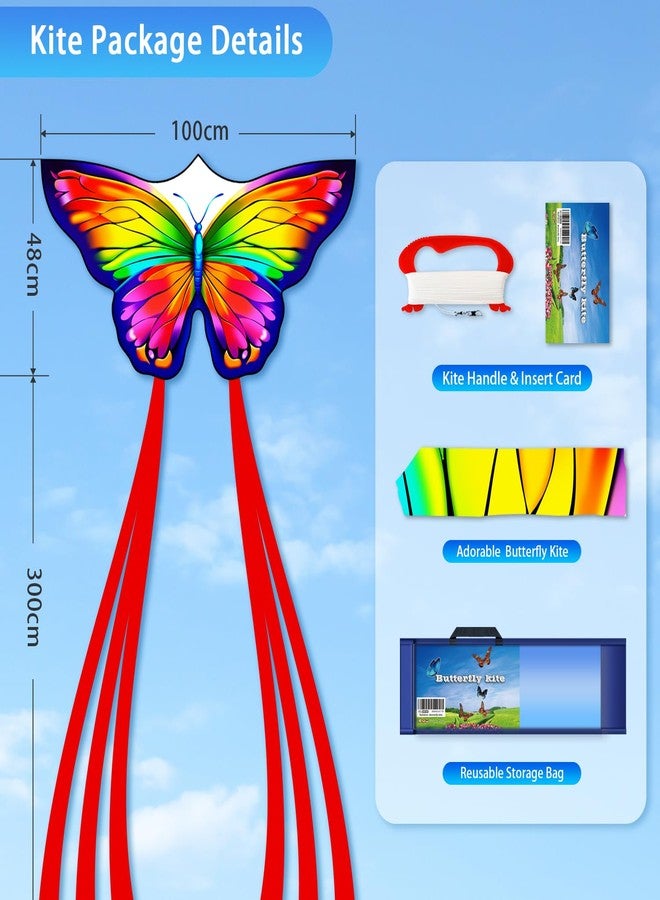 YFAFENGS 2 Pack Kites for Kids-Small Butterfly Kites for Kids Ages 8-12 Easy to Fly, Beach Kites for Beach Park Outdoor Activities, Gifts for Easter and Festival - Image 2