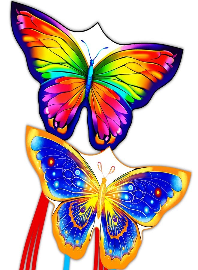 YFAFENGS 2 Pack Kites for Kids-Small Butterfly Kites for Kids Ages 8-12 Easy to Fly, Beach Kites for Beach Park Outdoor Activities, Gifts for Easter and Festival - Image 1