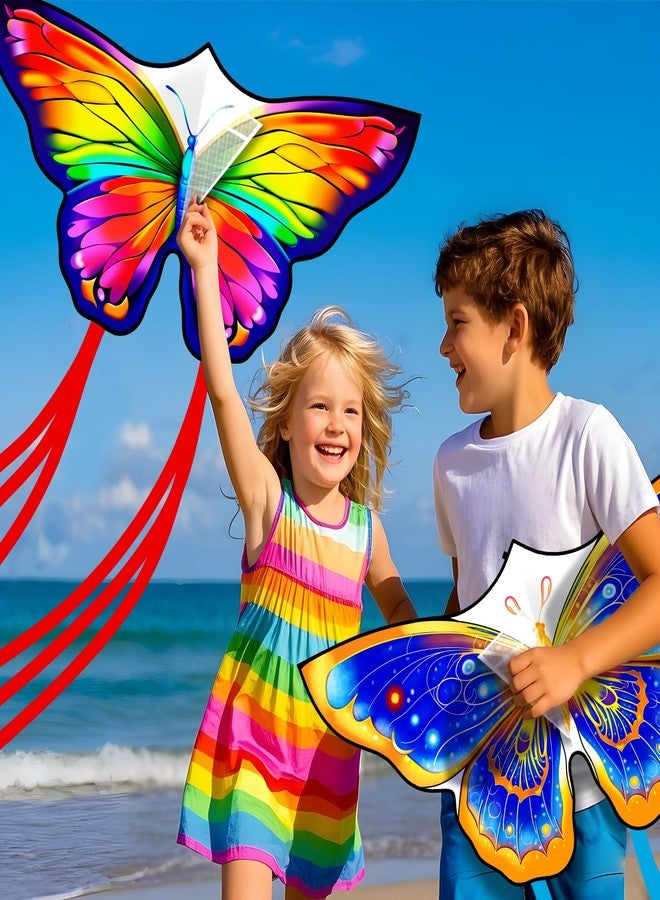 YFAFENGS 2 Pack Kites for Kids-Small Butterfly Kites for Kids Ages 8-12 Easy to Fly, Beach Kites for Beach Park Outdoor Activities, Gifts for Easter and Festival - Image 4