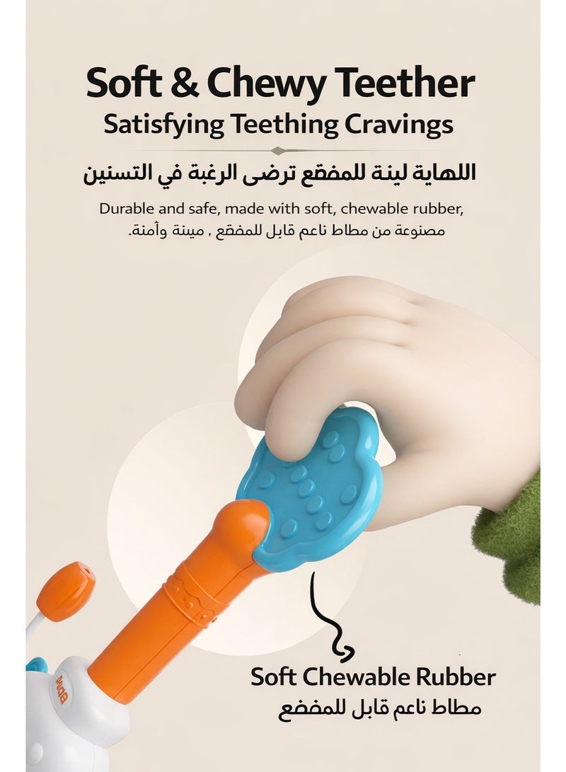 لعبة خشخيشة للأطفال مع عضّاضة سيليكون ناعمة – لعبة تسنين وتهدئة آمنة للرضع - Image 5