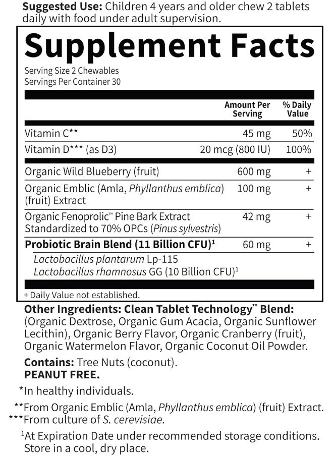 Garden of Life - Dr. Formulated Attention And Focus For Kids, Supplement Promotes Healthy Brain Function 60 Count - Image 1
