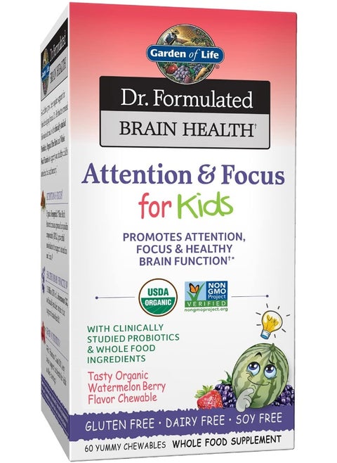 Dr. Formulated Attention And Focus For Kids, Supplement Promotes Healthy Brain Function 60 Count