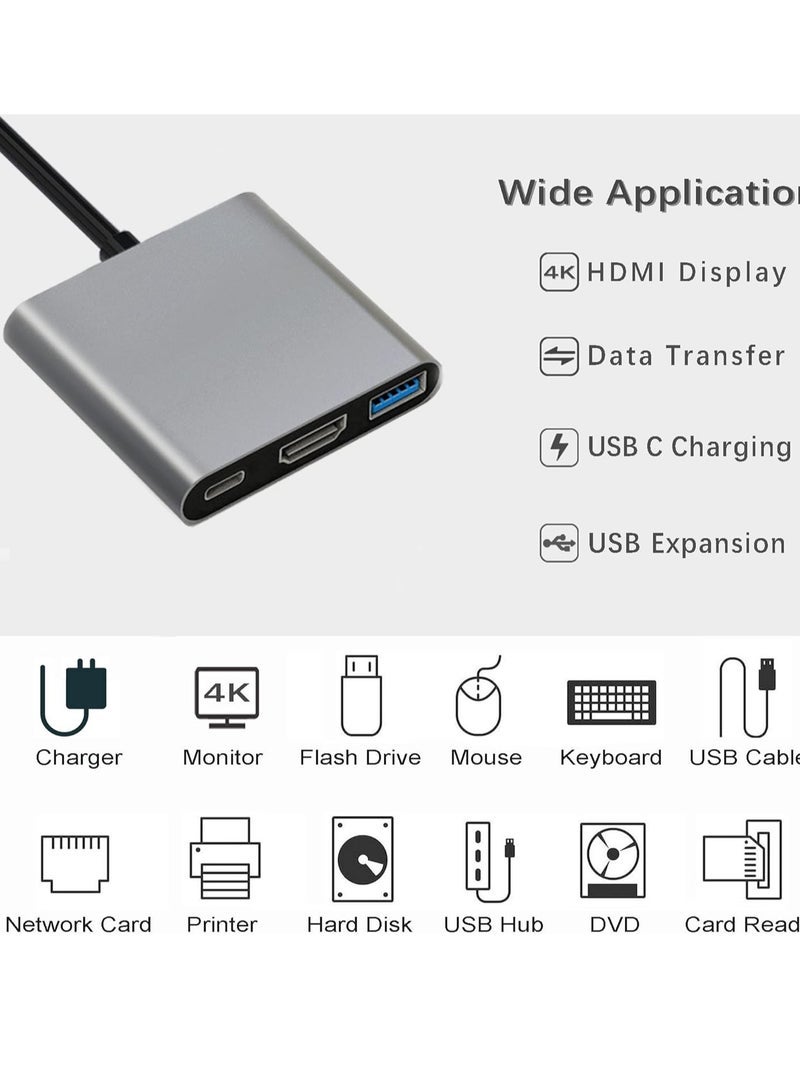 Gravity USB-C to HDMI Multiport Adapter with Charging Port ‚Äì 4K HDMI Converter, USB 3.0 Hub, and USB-C Charging for Mac, iPad Pro, MacBook, and Chromebook - Image 3