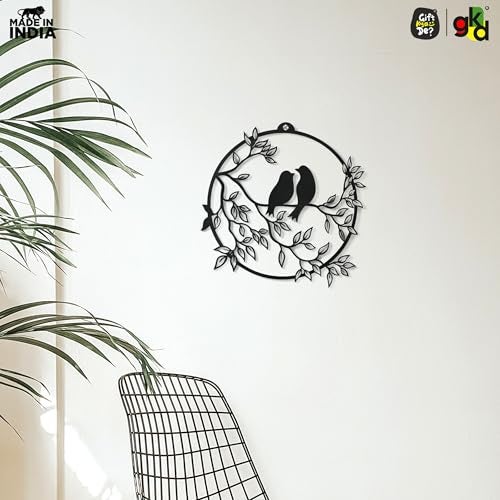 Gift Kya De Bird Design Wooden Wall Decor for Living Room | Wall Hanging Art for Bedroom, Hall & Office | 3D Laser Cut MDF Wall Panel | Modern Home Decoration (Black, 1 Piece) - Image 2
