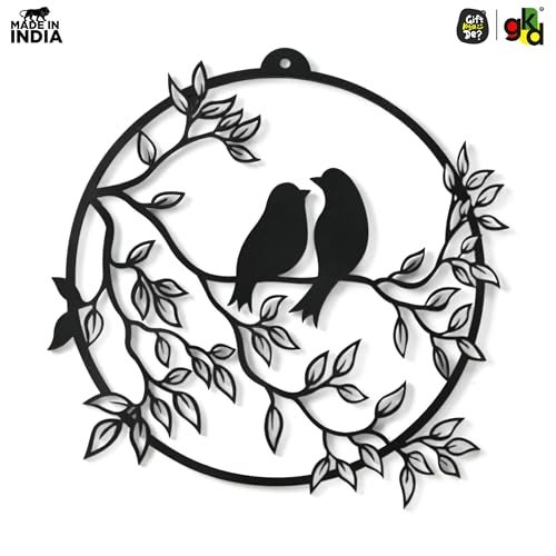 Gift Kya De Bird Design Wooden Wall Decor for Living Room | Wall Hanging Art for Bedroom, Hall & Office | 3D Laser Cut MDF Wall Panel | Modern Home Decoration (Black, 1 Piece) - Image 3
