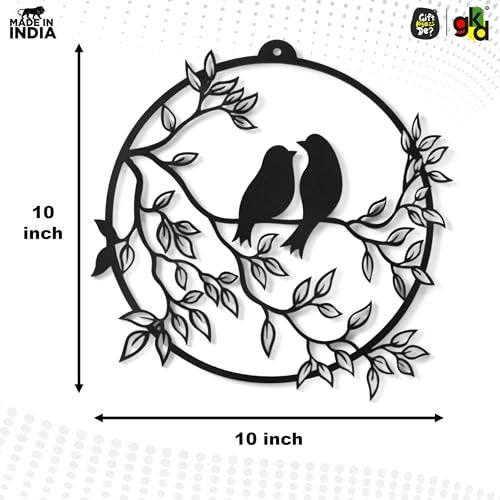 Gift Kya De Bird Design Wooden Wall Decor for Living Room | Wall Hanging Art for Bedroom, Hall & Office | 3D Laser Cut MDF Wall Panel | Modern Home Decoration (Black, 1 Piece) - Image 4