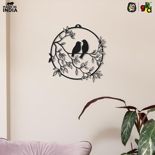 Gift Kya De Bird Design Wooden Wall Decor for Living Room | Wall Hanging Art for Bedroom, Hall & Office | 3D Laser Cut MDF Wall Panel | Modern Home Decoration (Black, 1 Piece) - Image 5