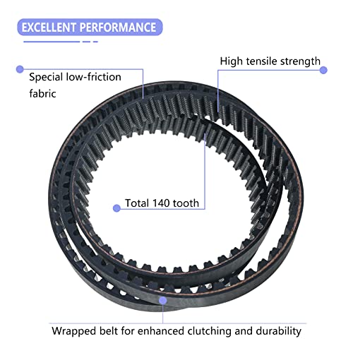 Ytpoools 120-3335 Synchronous Belt Compatible with Toro Timemaster & Exmark 30 inch Lawn Mower Tractors, 44" x 3/4" Deck Replacement Timing Belt, Replaces for STENS 265-610 Fits 20199 20200 - Image 4