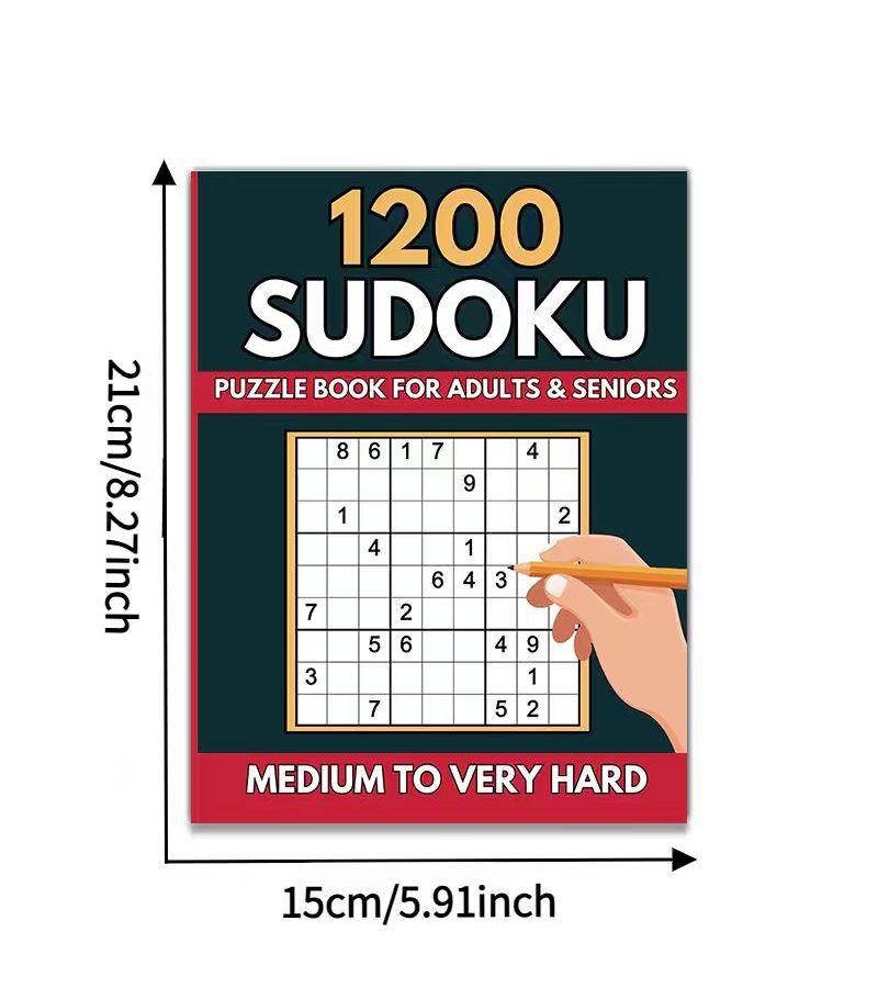 Mixed Color Adult Sudoku Puzzle Book Medium To High Difficulty Gift For Friends Elderly Housewarming Christmas All Seasons 365 Days - Image 4