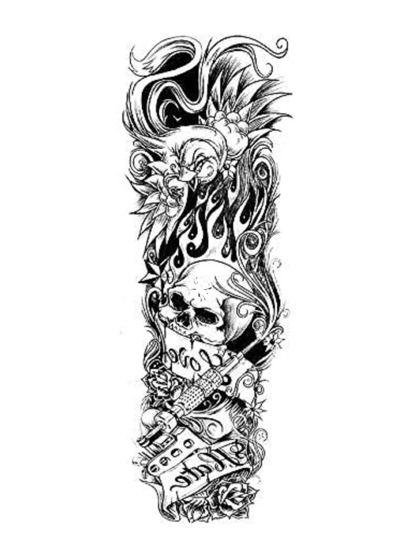 Generic - Full Arm Waterproof Temporary Tattoo For Men And Women Full Arm Long Time Lasting - Image 1