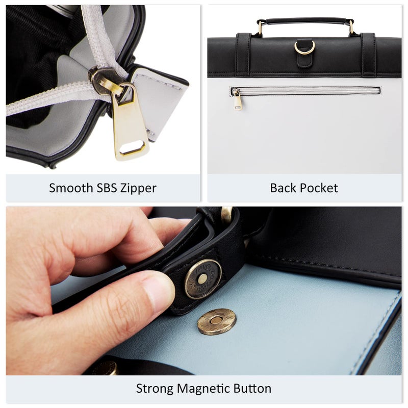 ECOSUSI Laptop Bag for Women Vegan Leather Messenger Bag Fashion Briefcase Backpack 15.6 inch Computer Satchel Bag - Image 5