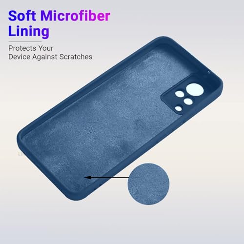LIRAMARK Silicone Soft Back Cover Case for Vivo X60 (Blue) - Image 3