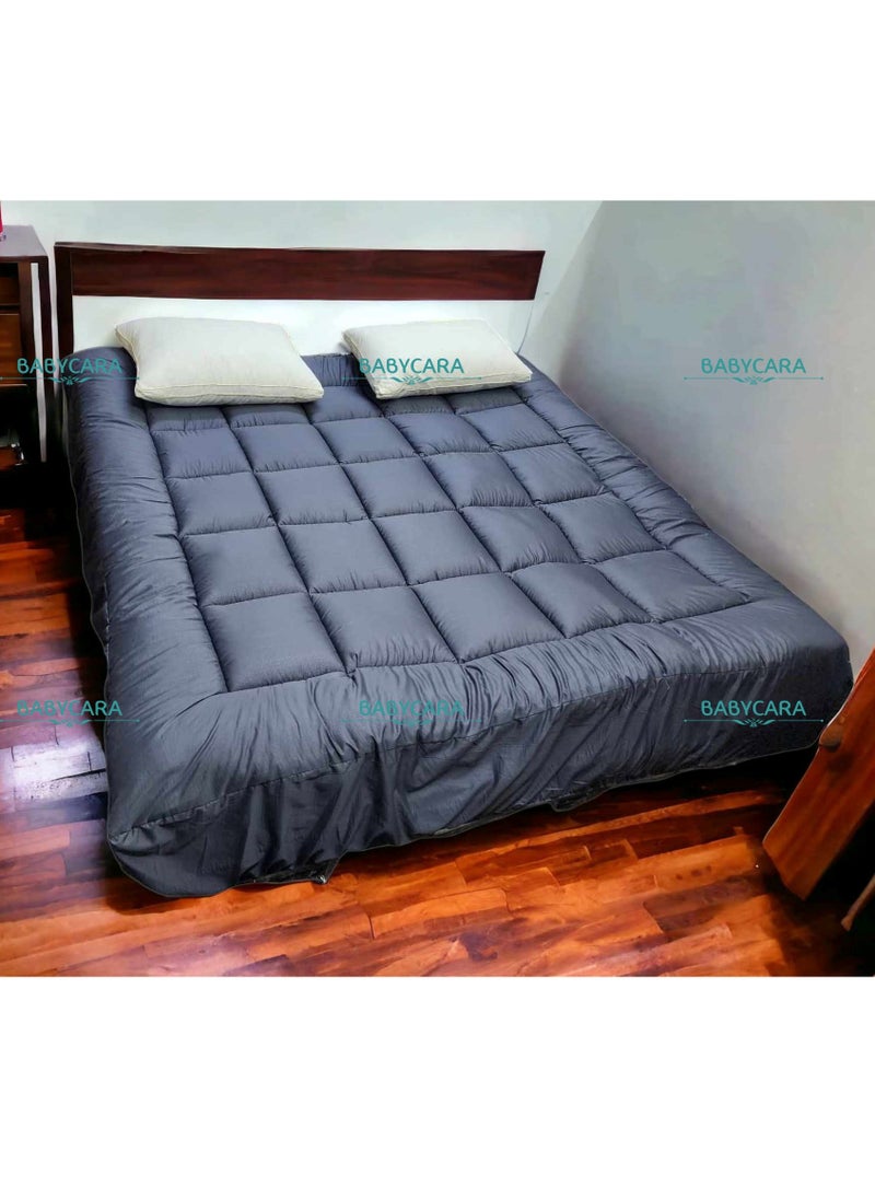 BABYCARA Mattress Topper Cover 8 Cm Felt Extra Thick Extra Plush and Super Soft Available In 8 Colours 200x200x8cm  - Image 1