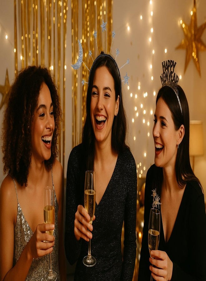 أواركيف طوق رأس أوركيف جالاكسي مون آند ستار - قطعة رأس فضية تنكرية للنساء، إكسسوار لحفلات الهالوين والكريسماس - Image 5