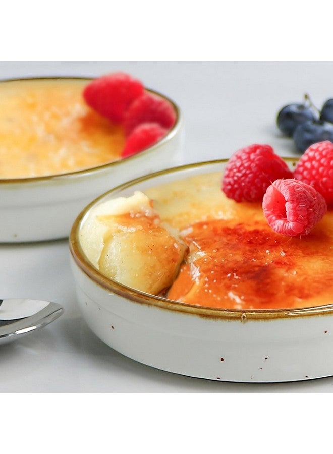 ONEMORE Ramekins 4 oz - Oven Safe Shallow Ramekins for Creme Brulee - Set of 6 - Image 3
