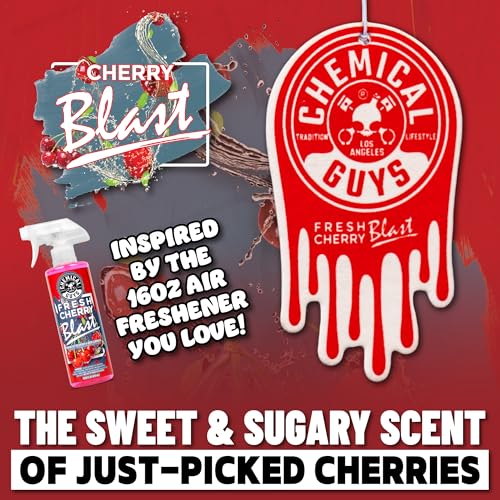 Chemical Guys Hanging Air Freshener, Fresh Cherry Scent 12 Pack, Great for Cars, Trucks, SUVs, RVs, Home, Garage, Workspace, Dorm Room & More (4 x 3 Packs) - AIR40604 - Image 2