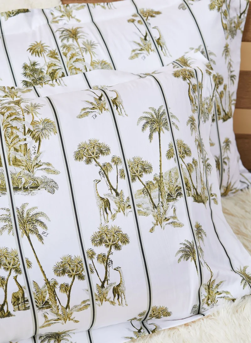 Ted Baker Laurel Olive Oxford Pillowcase Pair 48 x 74cm