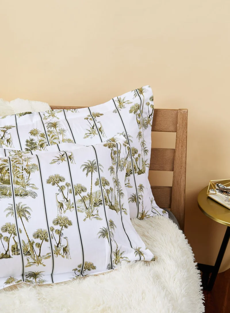 Ted Baker Laurel Olive Oxford Pillowcase Pair 48 x 74cm