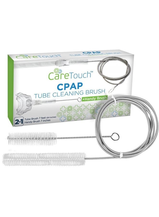 Care Touch CPAP Tube Cleaning Brush - Flexible Stainless (7 Feet) Plus Handy Brush (7 Inches) fits 16mm Diameter Tubing - Image 1