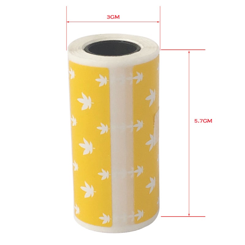 Cute Cartoon Direct Thermal Labels Roll 57*30mm(2.17*1.18in) Strong Adhesive Sticker Clear Printing for PeriPage A6 Pocket BT Thermal Printer, 3 Rolls - Image 4